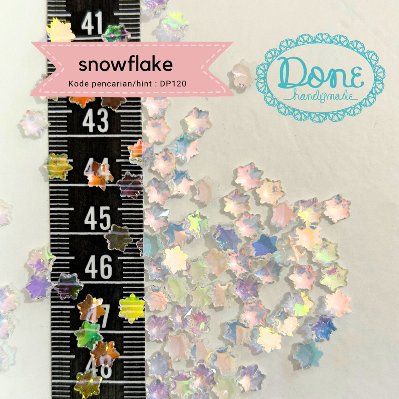 done handymade sprinkle snowflake nail art slime DP120