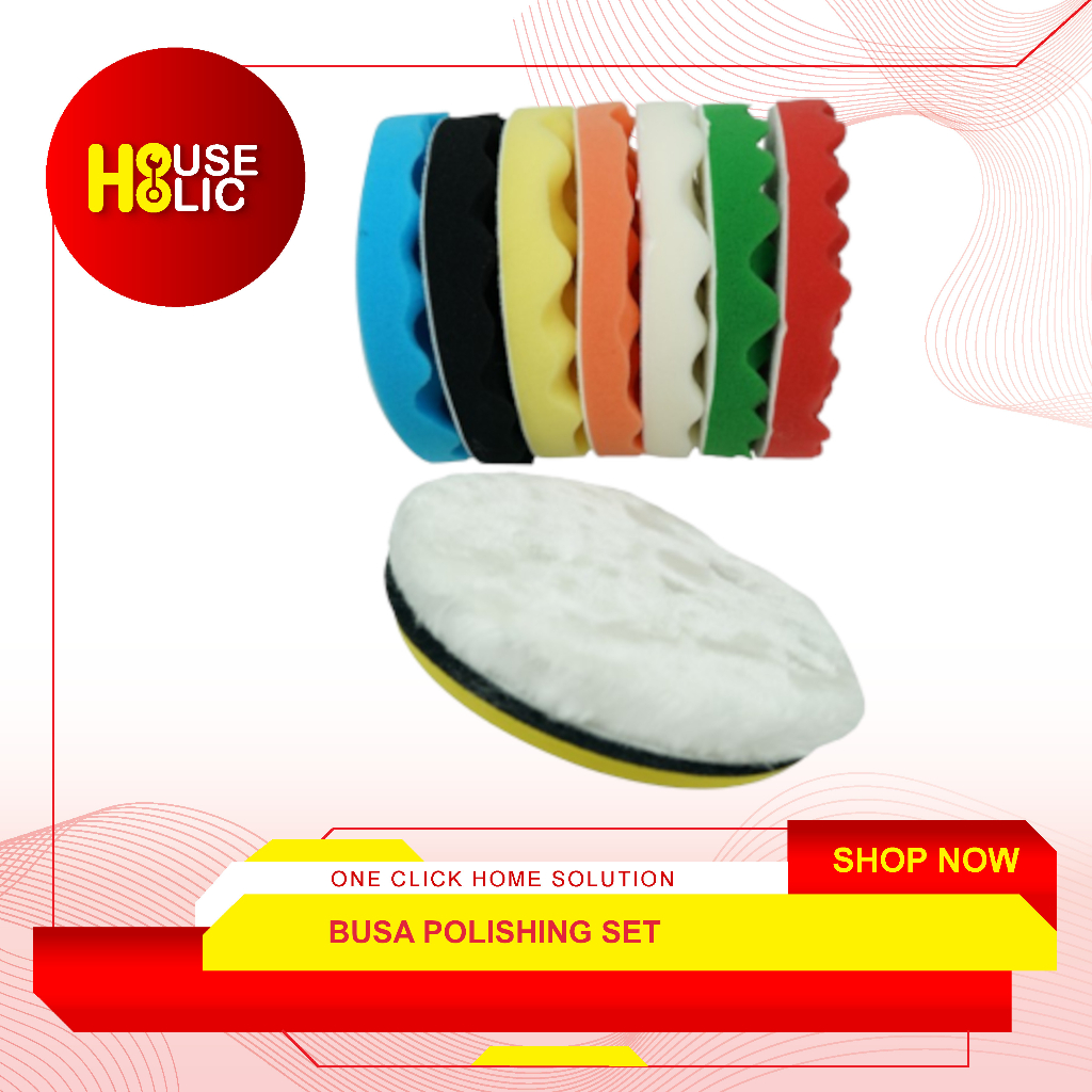Polishing Set 10 Pcs / Busa Poles Mobil Motor Set Pad / Sponge Poles