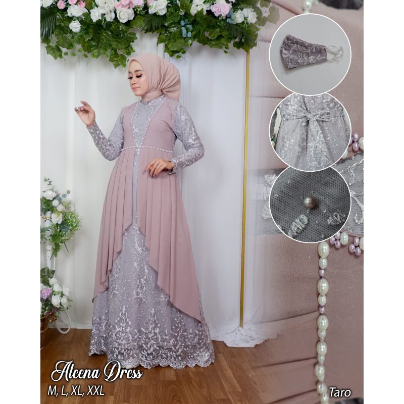 KEBAYA MODERN//ALEENA DRESS//SERAGAMAN KELUARGA//BAJU PESTA LAMARAN//KEBAYA WISUDA//BAJU KONDANGAN//BAJU LEBARAN//ORIGINAL BY SABANA KEBAYA//MDHBROTHER