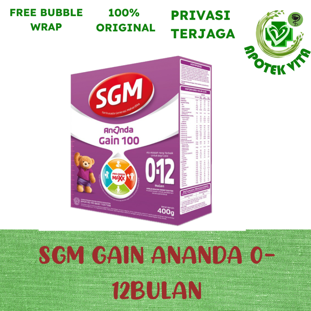 SGM GAIN 0-12BULAN 400GR