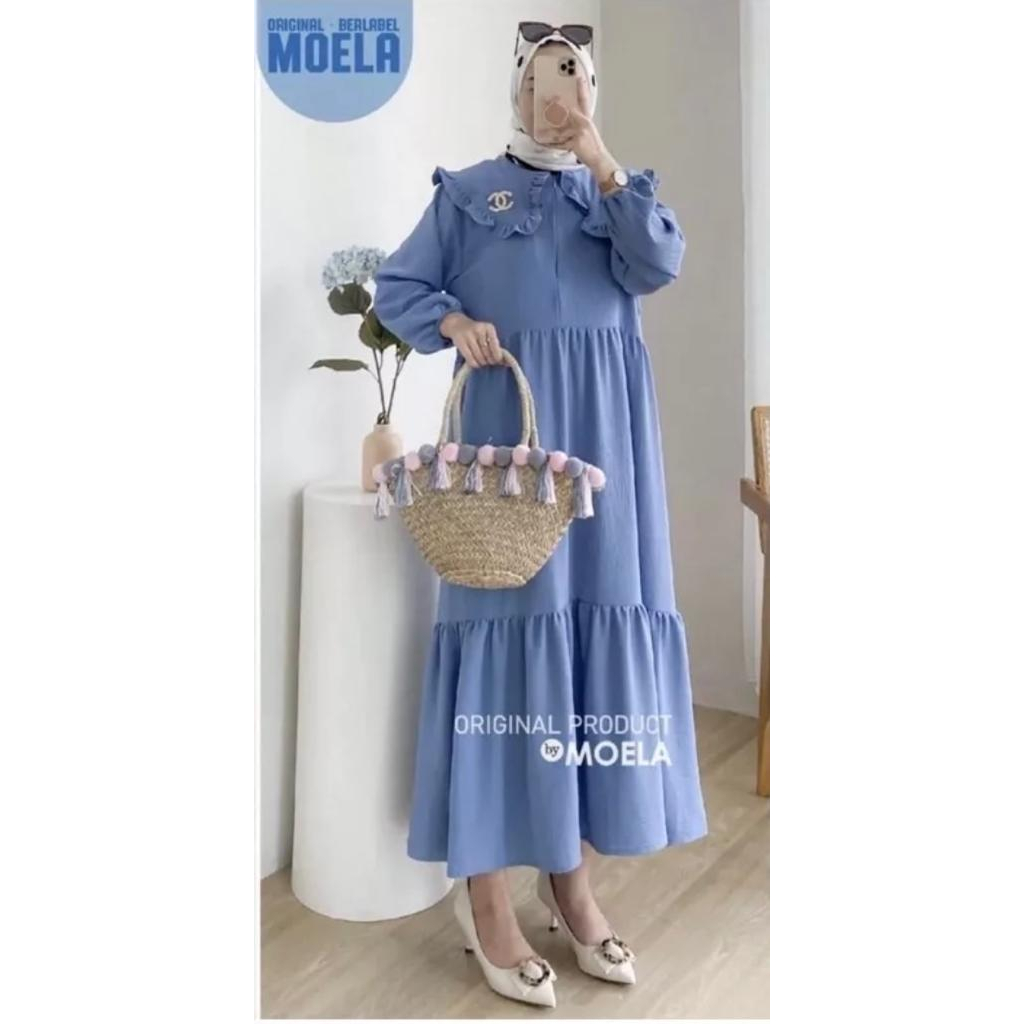 Merita Midi Dress Lengkap dengan Bross