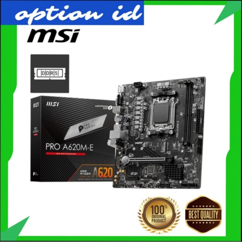 MSI PRO A620M-E | A620 AM5 DDR5 mATX - Motherboard AMD