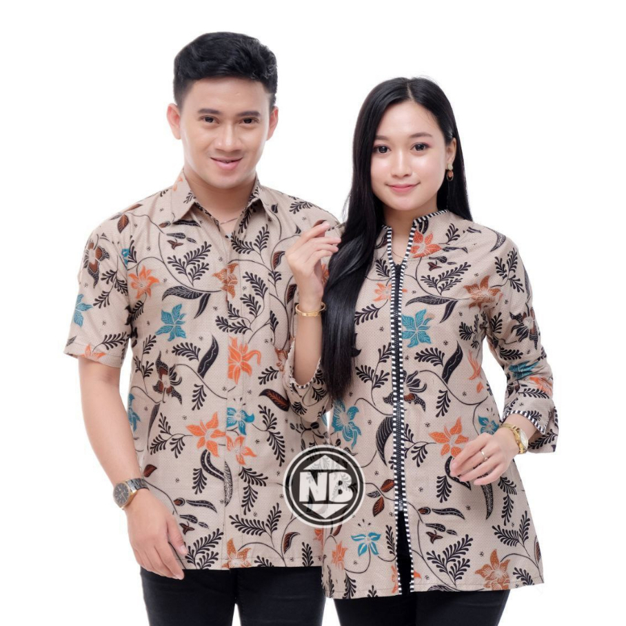 Batik Couple Modern Atasan Blouse Batik Kerja Kantor Wanita Seragam Batik M L XL XXL