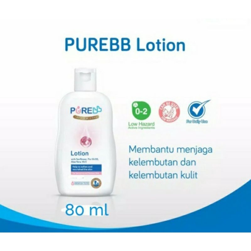 Pure BB Baby Lotion 80ml | Pelembab Kulit Bayi