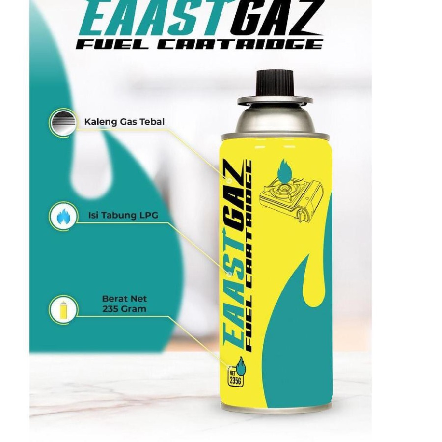 Gas Portable / Gas Kaleng Mini Eaast Gaz 235gr 235 Gram by Hi Cook