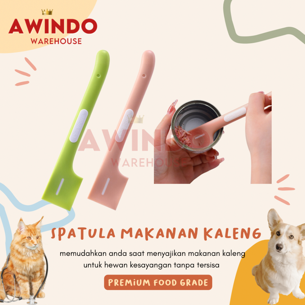 TEDUNG - Sendok Spatula Makanan Kaleng Basah Anjing Kucing Food Scraper