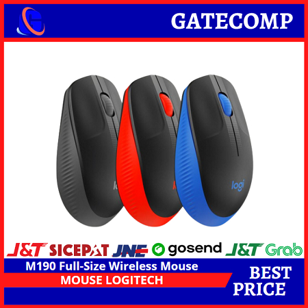 Logitech M190 Full-Size Wireless Mouse Original - Garansi 1 Tahun