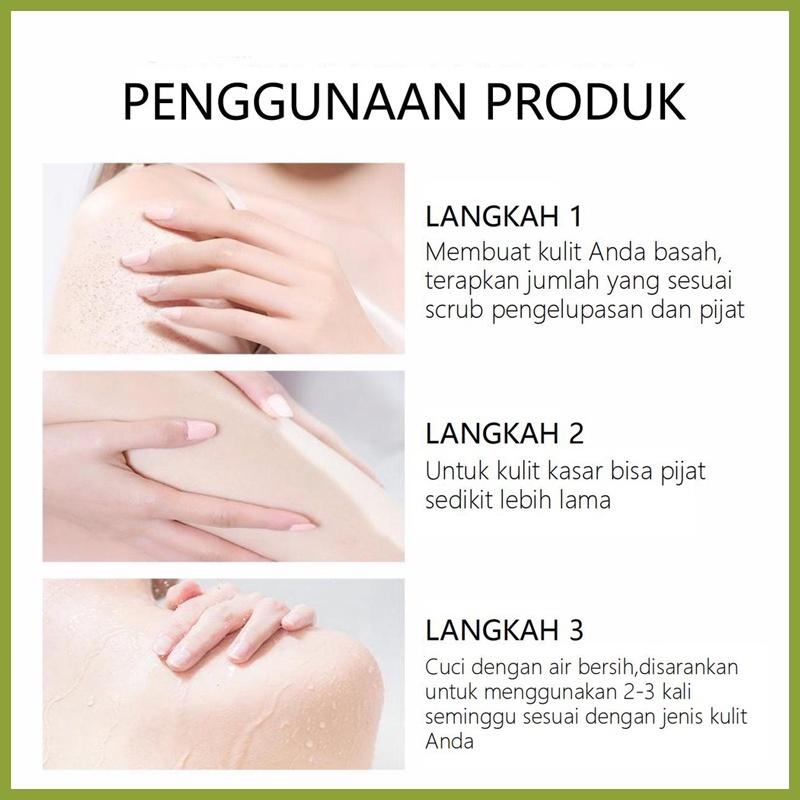 body scrub Lulur pemutih badan Lulur pemutih badan Whitening body lotion Exfoliating scrub 250g Quickly Remove Dead Skin Deep Exfoliating Chicken Skin