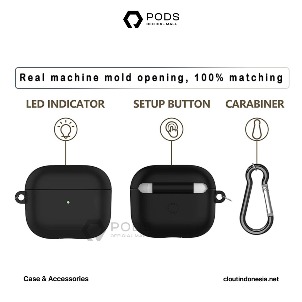 [PAKET HEMAT] Bundle 2 in 1 Starter Set [The Pods Gen 3 + Free Premium Silicone Soft Case + Free Hook] by Pods Indonesiaa