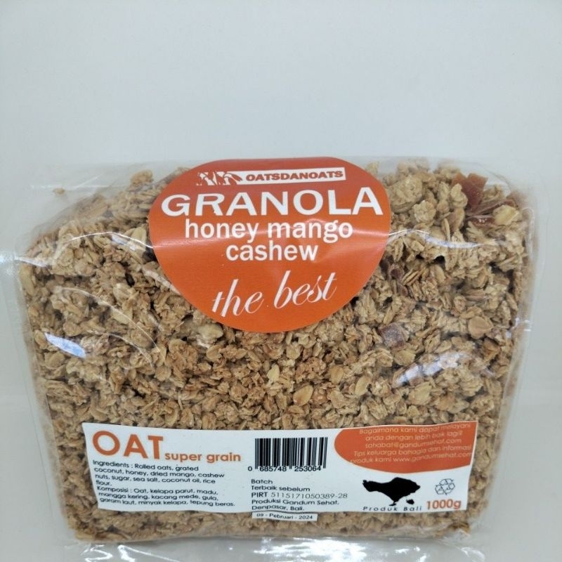 

Granola honey mango cashew 1kg