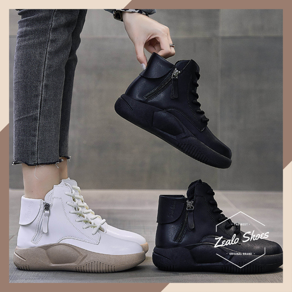 Zealo.Shoes 273 Sepatu Sneakers Boots Wanita Tali Import Premium