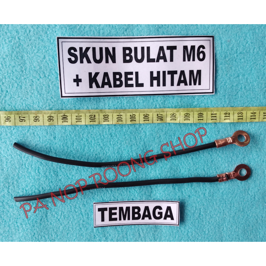 SKUN BULAT M6 TEMBAGA + KABEL 2,5MM² HITAM