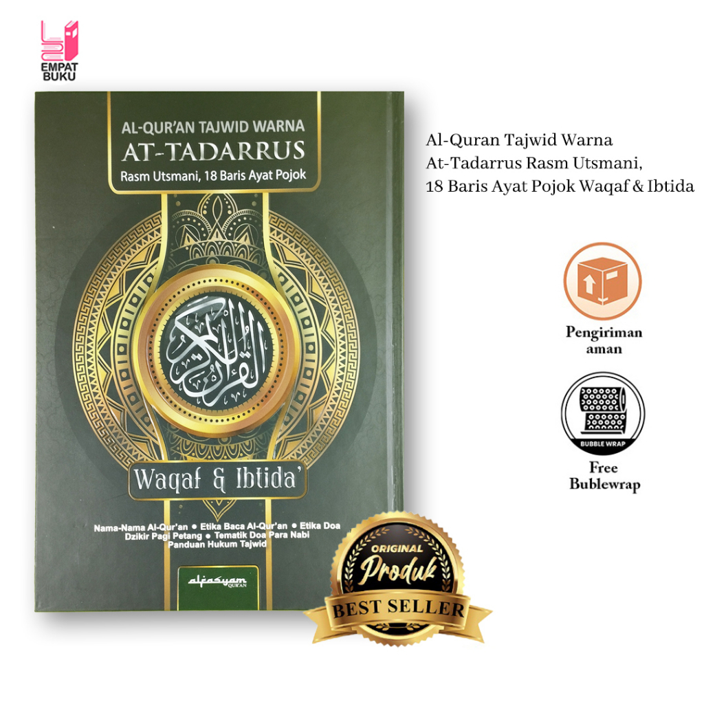 

Alquran At-Tadarrus Uk B5 Tajwid Warna Waqaf Ibtida Al-Quran Attadarus Star Seller Termurah