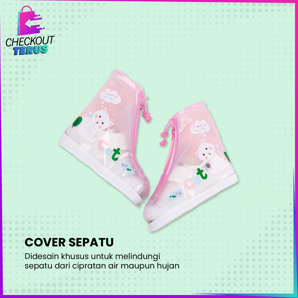 CT S55 Pelindung Sepatu Anti Air Anak Unisex Tahan Air dari Hujan Rain Cover Anti Bocor Sarung Cover Sepatu