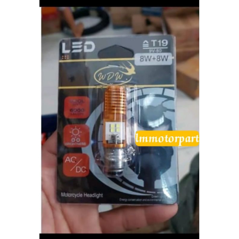 LAMPU LED WDW T19 AC/DC 4 TITIK GOLD BEBEK DAN MATIC ASLI