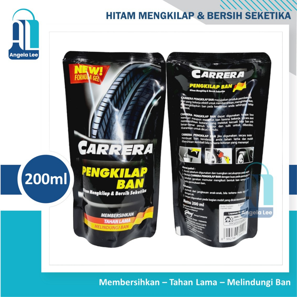 Carrera Pengkilap Ban GEL Motor Mobil jd Hitam Mengkilap Bersih 200ml