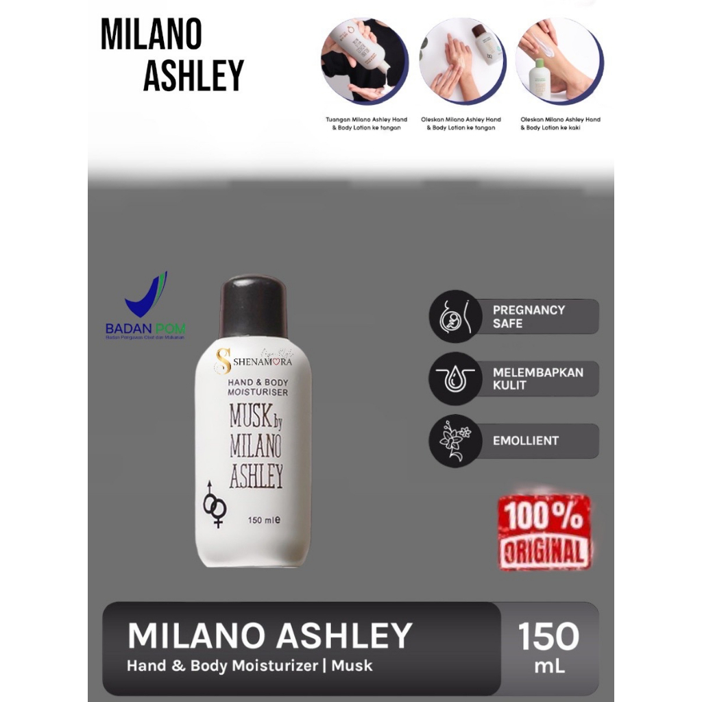 Musk Hand Body Lotion By Milano Ashley 150 ml | Black Musk