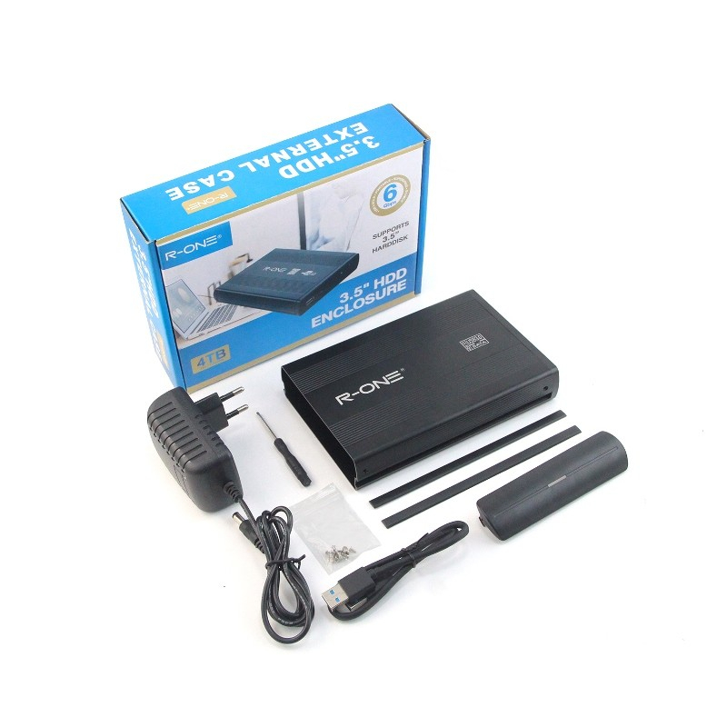 CASE HDD EXTERNAL 3.5 INCH 3.0+ METAL R-ONE - CADE HDD EXTERNAL MURAH