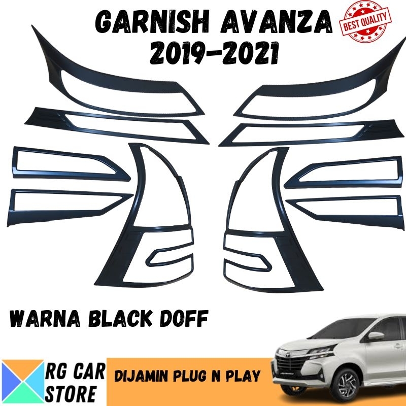 GARNISH AVANZA 2019-2021 HITAM DOFF DIJAMIN PNP TINGGAL PASANG BERKUALITAS