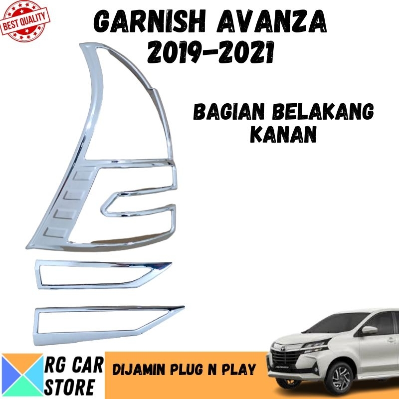 GARNISH AVANZA 2019-2021 CHROME DIJAMIN PNP TINGGAL PASANG BERKUALITAS