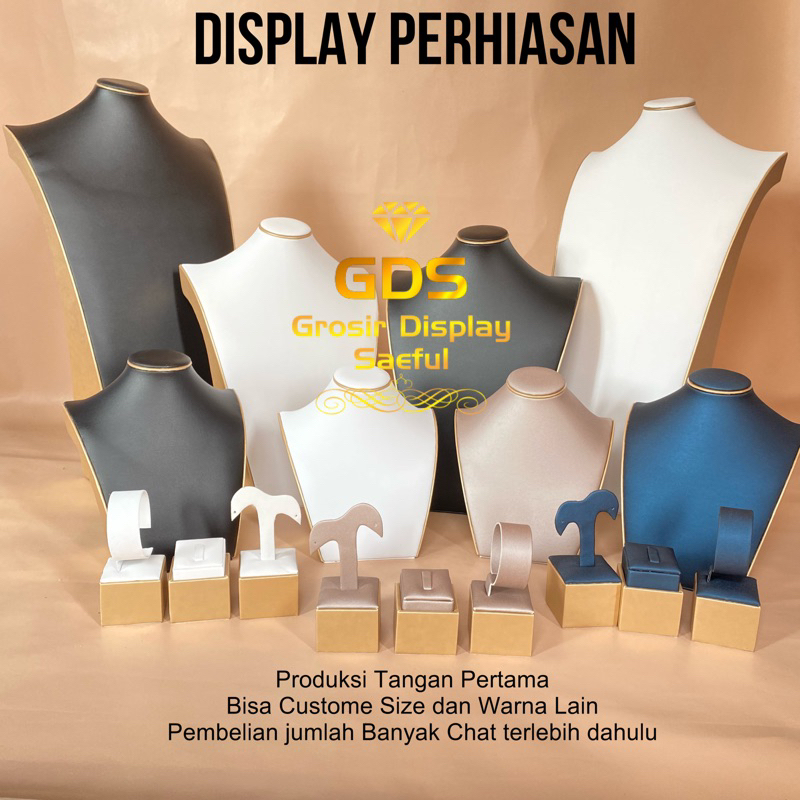 Set Display Perhiasan Lily/Display Mahar/Kalung Cincin Gelang Anting/display seserahan