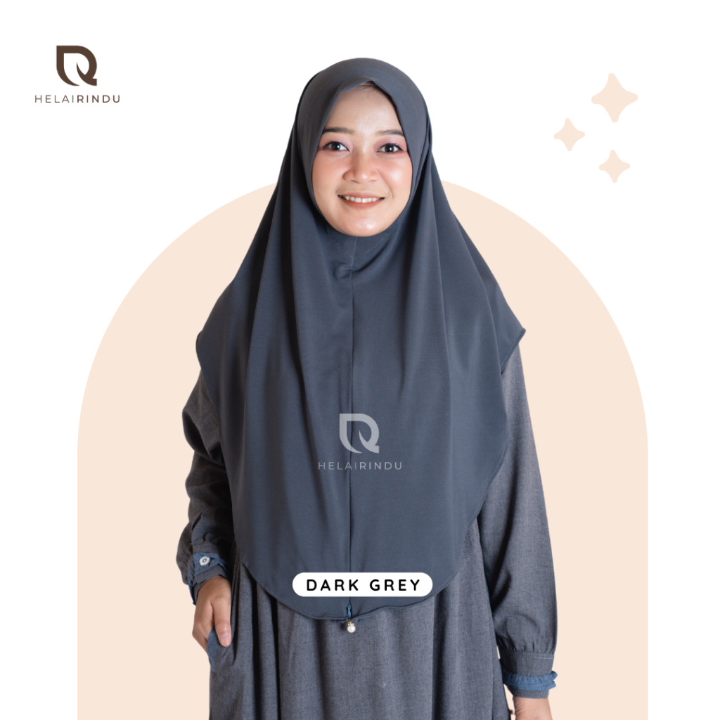 𝐇𝐄𝐋𝐀𝐈𝐑𝐈𝐍𝐃𝐔 - Hijab Instan Nawra Kerudung Nonpad Sleting Royal Jersey Premium