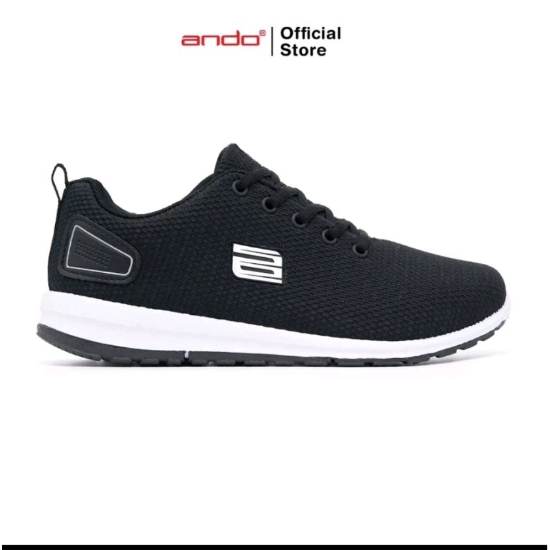 Sepatu Ando Sepatu Anak Sekolah Laki-Laki/Perempuan Hitam/Putih