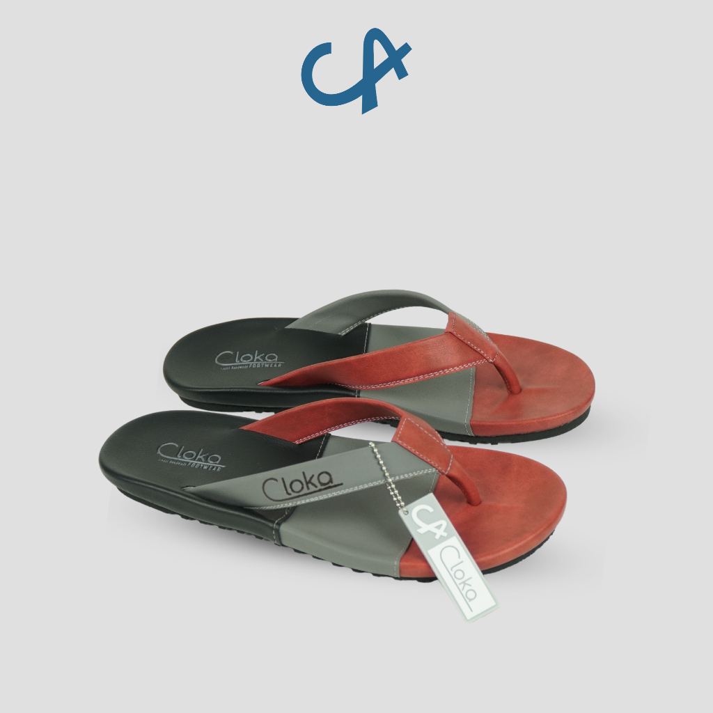 Sandal Jepit Size Jumbo Pria Dewasa Kasual Distro Sendal Cowok Anti Slip Anti Licin Ringan Kekinian - Cloka Cava