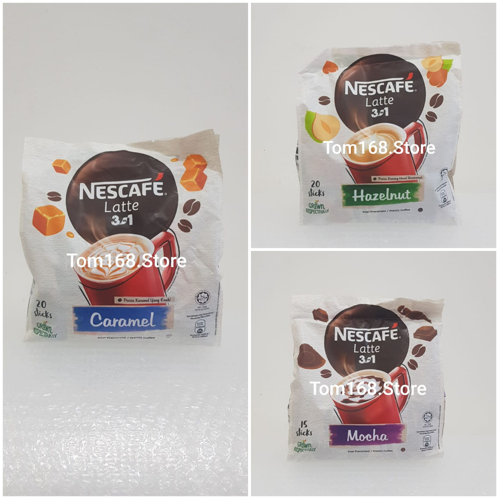 NESCAFE LATTE CARAMEL, HAZELNUT, MOCHA