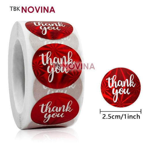 

STIKER THANK YOU METALIC