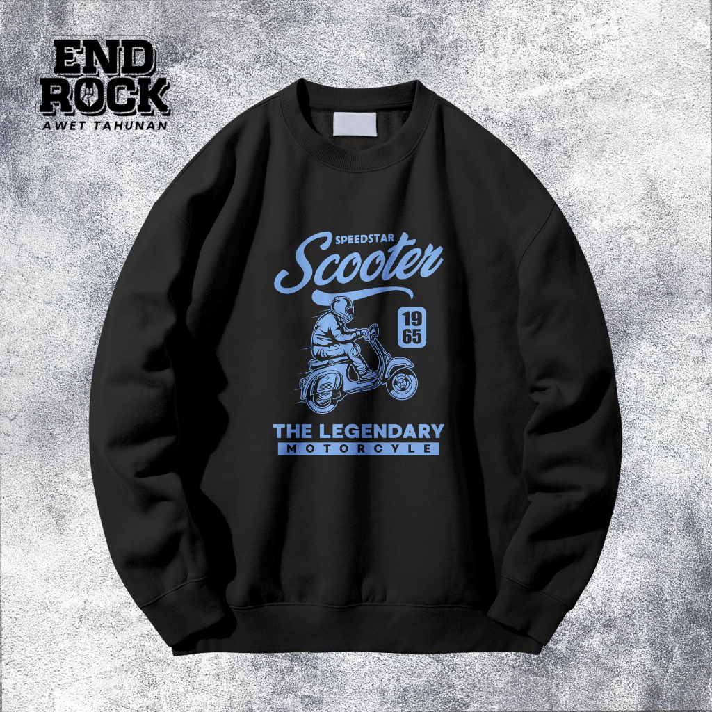 Crewneck Sablon Sweater Original Endrock Tema Motor Speedstar