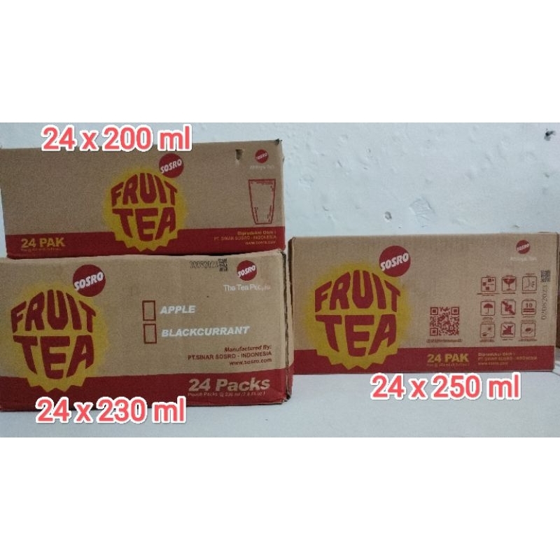 FRUIT TEA DUS KARTON KARDUS KOTAK 250ml POUCH 200ml GENGGAM 200ml