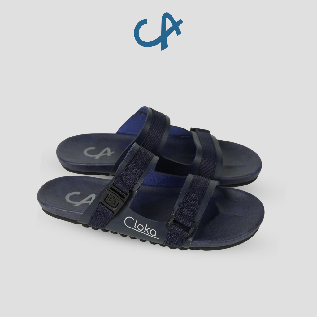 Sandal Pria Slide Distro Casual Anti Slip Slipper Sendal Cowok Dewasa Selop Ringan Kekinian - Cloka Hummels