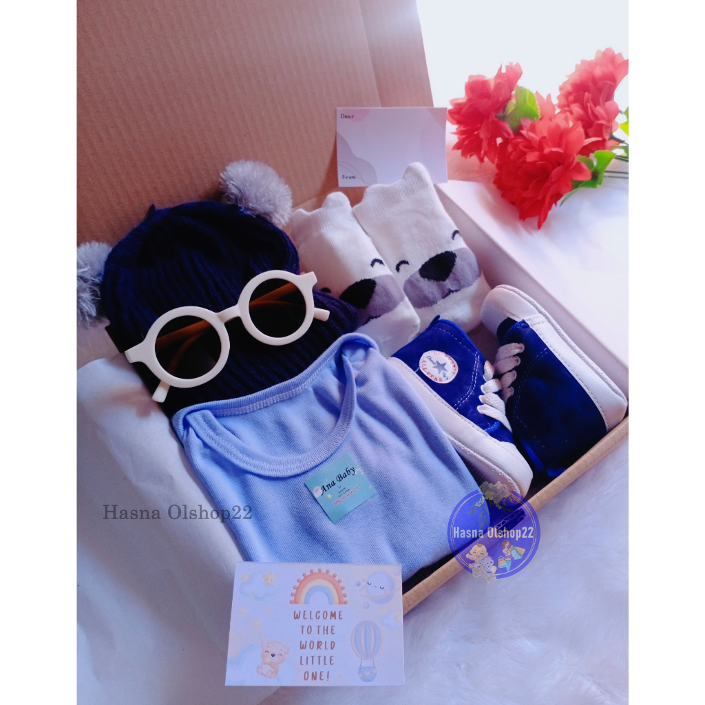Hasnaolshop22 Hampers Bayi COD - Hampers Baby / Hampers Bayi / Kado Bayi / Baju Bayi / Kado New Born / Gift Box Baby