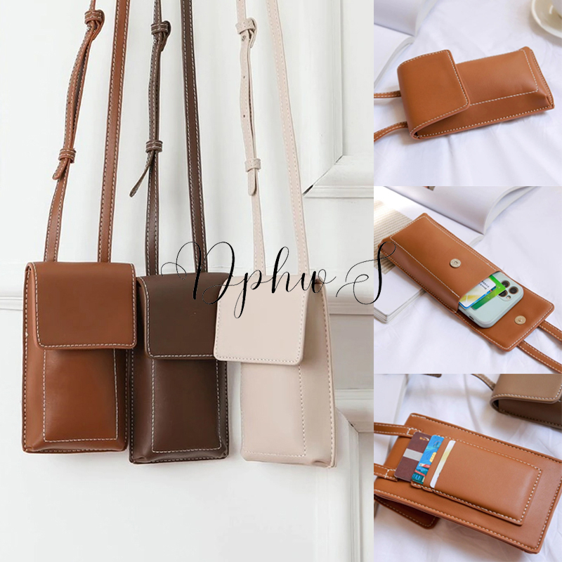 Tas Hp Wanita Tas Selempang Simple Kulit Sintetis Import Premium Branded Kekinian Terbaru YERIZ