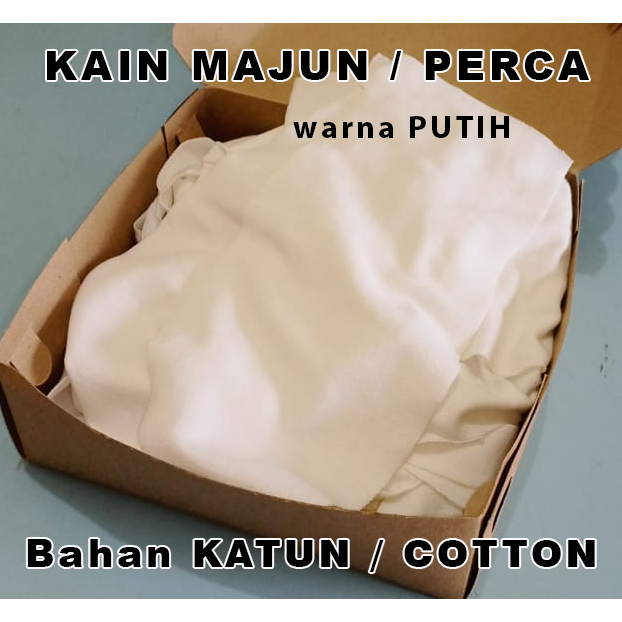 KAIN MAJUN KATUN  / Kain Perca Katun / Kain Majun Putih / Kain Lap Katun / Kain Bal Putih