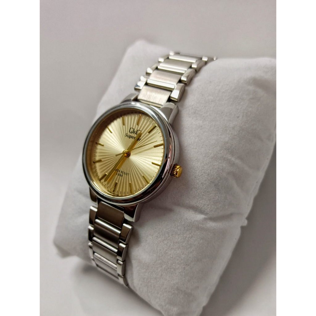 Jam Tangan Rantai Wanita Superior Exclusive Q&amp;Q Stainless Steel S325 dan S283