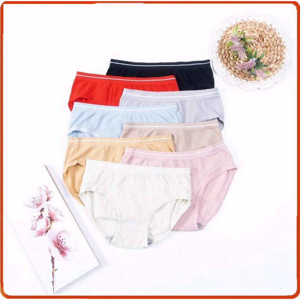 LUSINAN!! Celana Dalam Wanita Bahan Katun - Cd Brief Elastis - Pakaian Dalam wanita 375 IMPORT