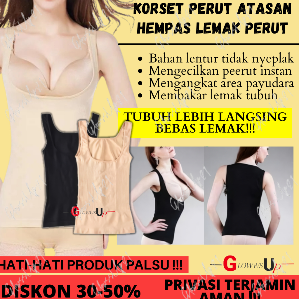 KORSET PERUT ATASAN TALLY 6245 - CAMISHAPER KORSET TALLY 6245 - CREAM