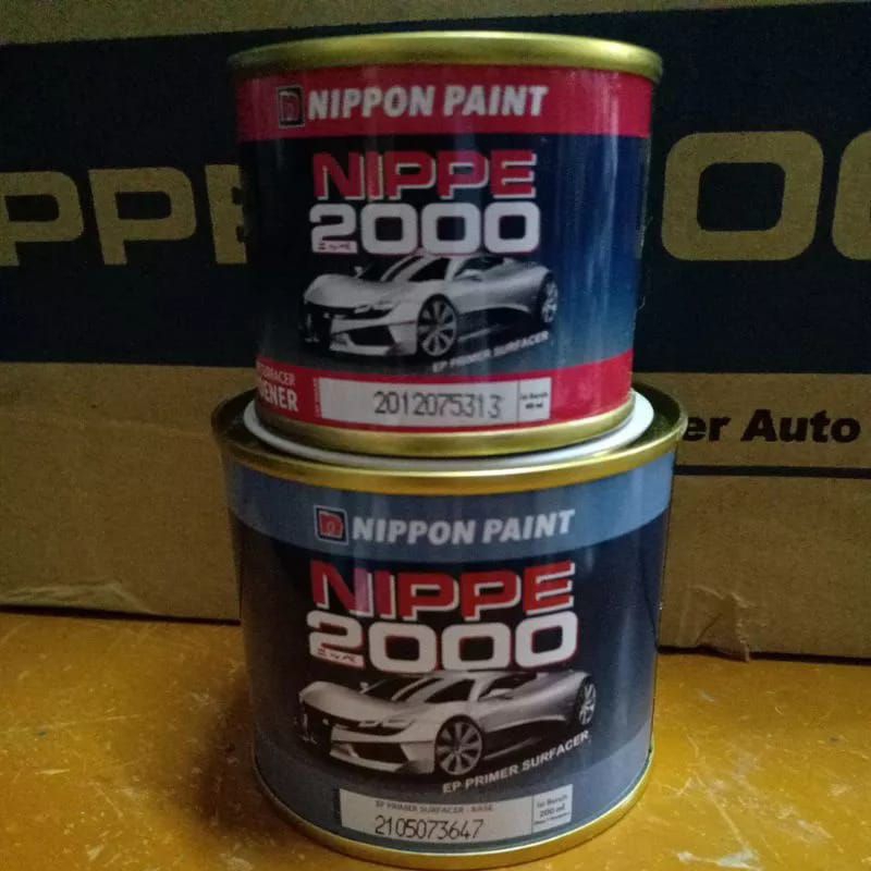 Epoxy/poxi nippe 2000 primer surfacer+hardener 200ml cat dasar anti karat
