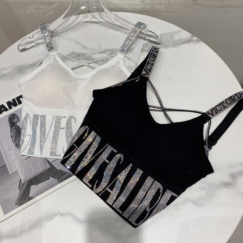 COMFIT - UND335 - Tanktop Manik Manik Press Rajut Fashion Atasan Model Korea Blink kerlap kerlip