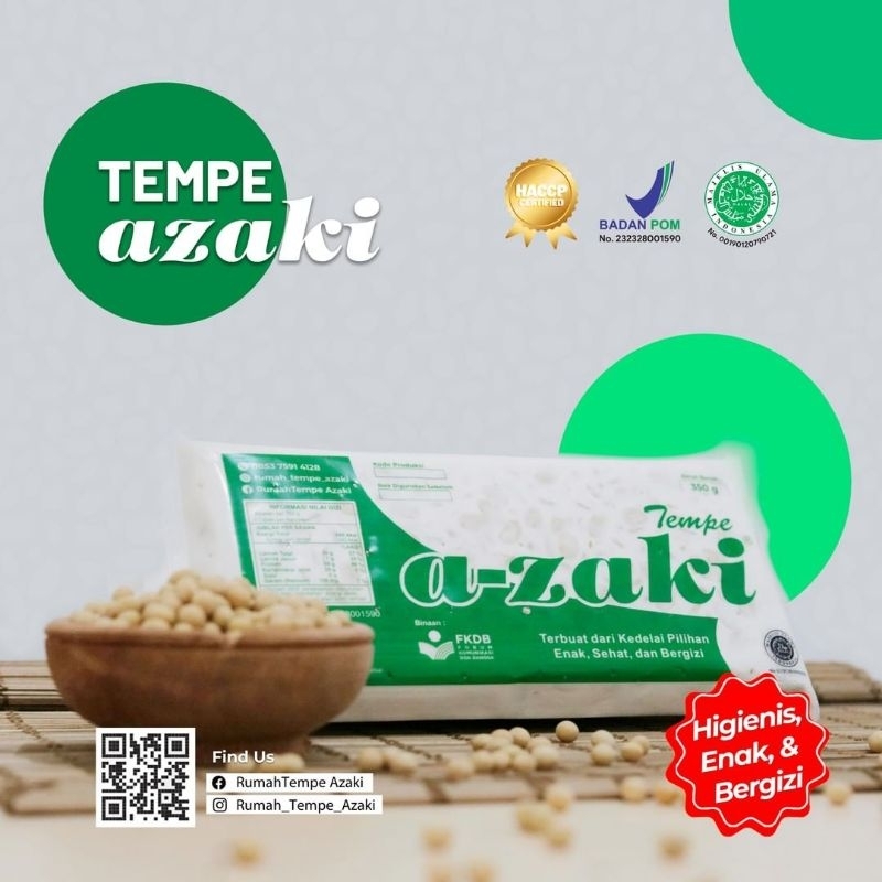 

Tempe Azaki Kemasan 250 Gram