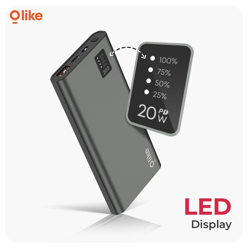 OLIKE P2 POWERBANK 10000MAH FAST CHARGING PD 20W QUICK CHARGE 18W - Garansi 1 Tahun