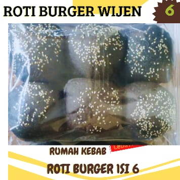 

ROTI BURGER HITAM WIJEN GURIH DAN EMPUK. 1 PACK ISI 6 PCS