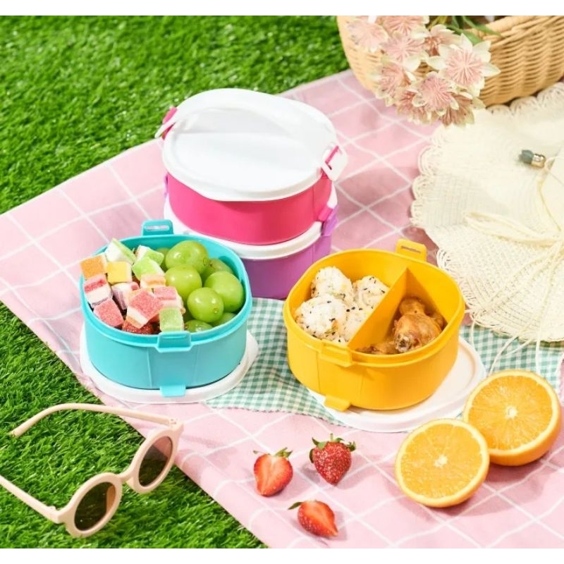 CPM Rantang Aluna Susun 4 Pelangi | Rantang Piknik Handle 4ssn 500m