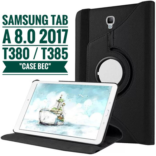 Case SAMSUNG TAB A8 / Casing Tab A8 2017 T350 P355 T355 T385 T380 T387 Rotary Tempered Glass Anti Gores Kaca Tablet