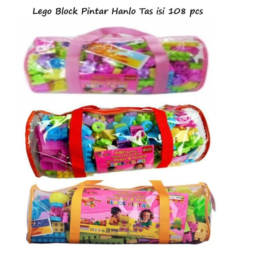 Mainan Anak Edukasi block pintar hanlo isi 108 pcs