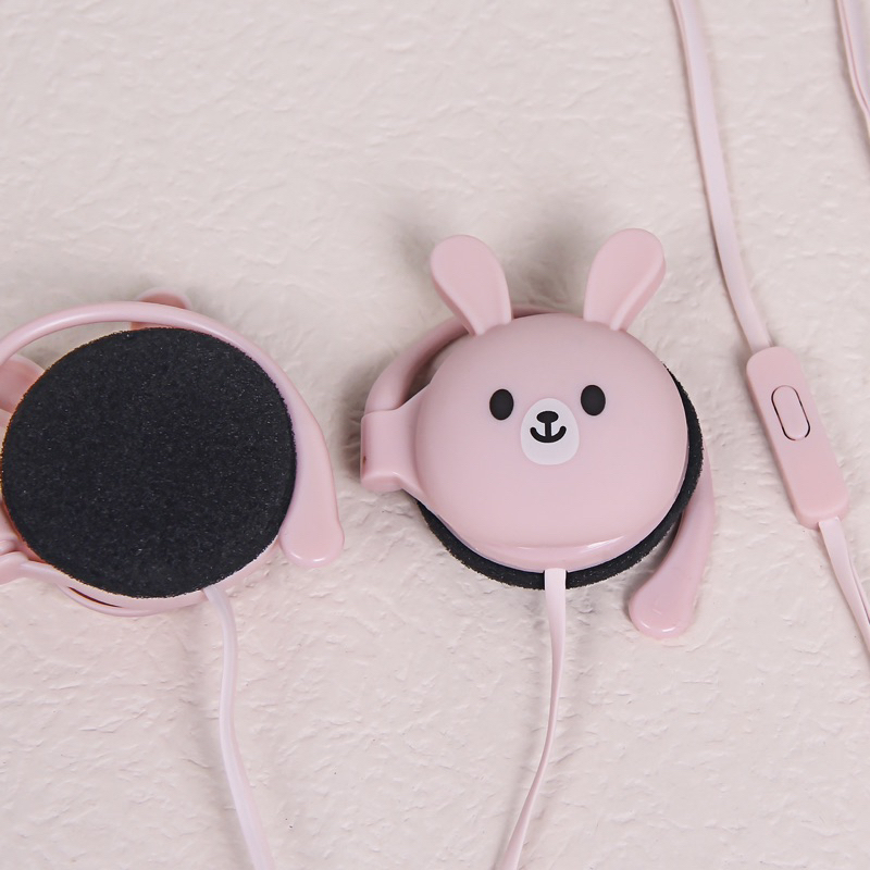 [KN-3065 ] Headset Earphone Karakter Motif Animal RABBIT  / EarphoneRABBIT  HEAD / Cute KELINCI Earphone