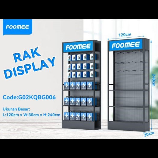 RAK FOOMEE BESAR / RAK DAP BESAR / RAK BESAR USAMS RAK PAJANGAN ACCESSORIES 240 x 120 x 30 cm Lemari