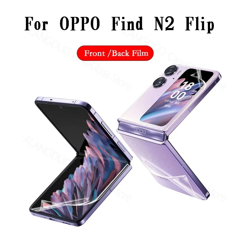 HYDROGEL Full set Full cover Anti gores Screen Guard Protector Oppo Find N2 Flip